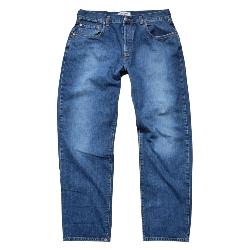 Big Star Vintage Blue Y2K Button Fly Straight Leg Denim Jeans Mens Size 36x32